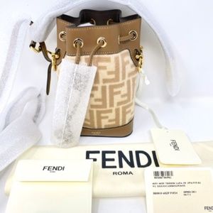 Brand new Fendi Mini Wool Mon Tresor Bucket Bag